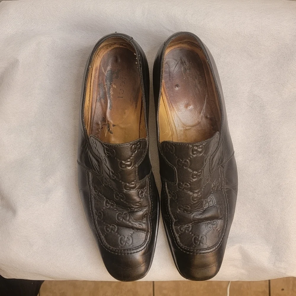 GUCCI MEN'S BROWN GUCCISSIMA LOAFERS SIZE9.5